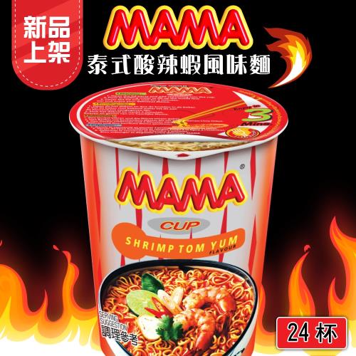 泰國MAMA麵_酸辣蝦味60g/杯*24杯