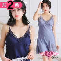 天使霓裳 淡雅情懷 蕾絲一件式連身睡裙(共兩色F) UP853