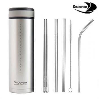 Discovery 輕盈保溫瓶 310ml +不銹鋼環保吸管餐具5件組