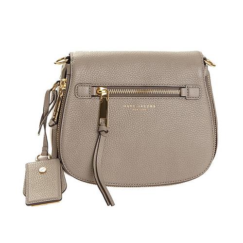 【MARC JACOBS】Recruit 牛皮斜背馬鞍包-小 (M0008137-灰)