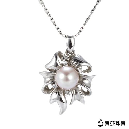 BaoSha【寳莎珠寶】DD 愛情花真愛18k珍珠項鏈