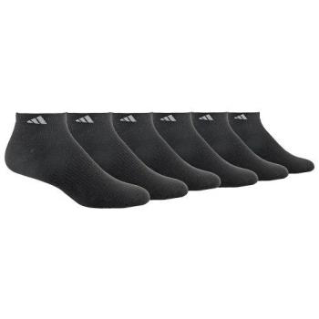 Adidas 2018男時尚低切黑色運動款短襪6入組 