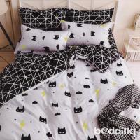 BEDDING-活性印染6尺雙人加大薄床包三件組-超人面具