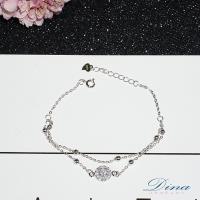DINA JEWELRY蒂娜珠寶 包圍妳心 925純銀CZ鑽手鍊 ( SCS51857)