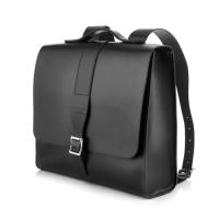 【The Leather Satchel Co.】英國原裝手工牛皮限量聯名款後揹包 手提包 後背包 (火炭黑)
