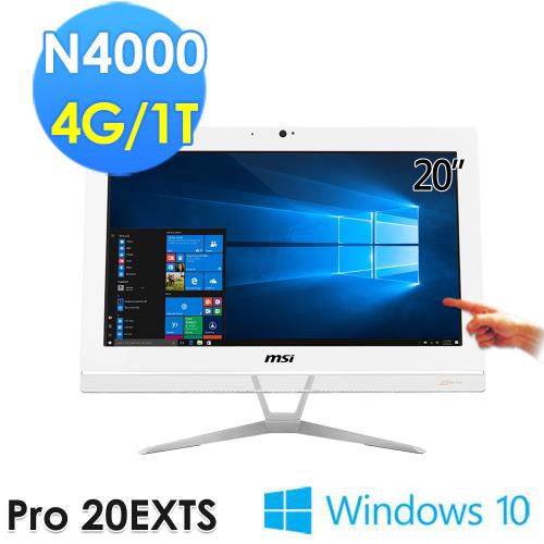 msi微星 PRO 20EXTS 8GL-010TW 20吋 N4000 WIN10 觸控液晶電腦