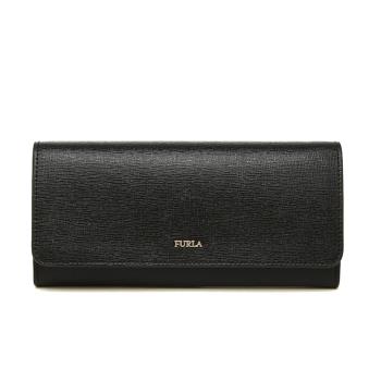 【FURLA】 防刮牛皮釦式長夾 (922661-黑)