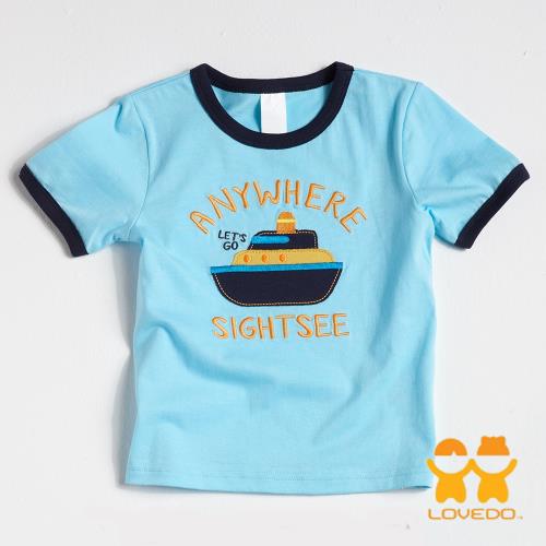 【LOVEDO-艾唯多童裝】郵輪出航 短袖T恤 (藍) BSH13337