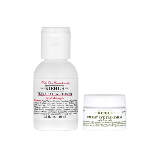 Kiehls契爾氏 酪梨眼霜(14g)+冰河保濕機能水(40ml)