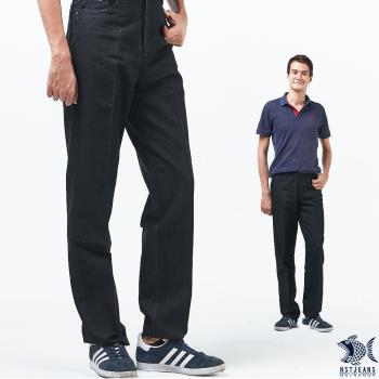  NST Jeans 冬季復古 黑色法蘭絨 高腰休閒褲(中高腰寬版) 002(8712) 大尺碼/熟男/中老年