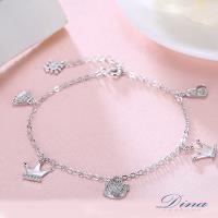 DINA JEWELRY蒂娜珠寶 童趣小皇冠 CZ鑽純銀手鍊 (LKN71605)
