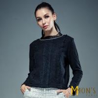 MONS名媛女人精品蕾絲刺繡上衣