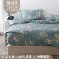 夢工場 和聲微語天絲頂規款兩用被鋪棉床包組-雙人