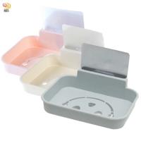 月陽超值3入笑臉型免釘免粘無痕瀝水肥皂架置物架