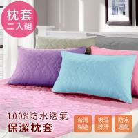 CERES 席瑞絲 保潔枕套2入 100%防水透氣 無線縫合科技 (幸運草)
