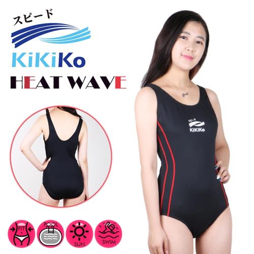 KIKIKO HEAT WAVE 耐穿款連身休閒泳衣(Black/Red)