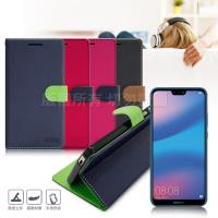 【台灣製造】FOCUS For 華為 HUAWEI Nova 3e 糖果繽紛支架側翻皮套