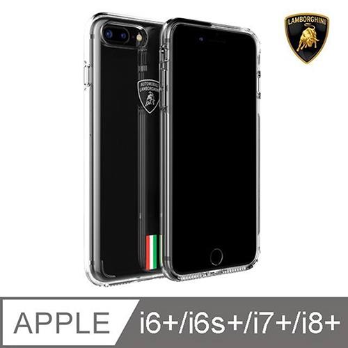 【Lamborghini藍寶堅尼 】iPhone 6/7/8 Plus Gallardo系列軍規防摔殼(透明特仕版)