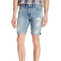 Levis 2018男時尚511淺藍色刷破身剪裁牛仔短褲