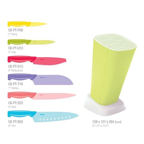 韓國NEOFLAM 彩色刀具7件組(刀具6支+刀架)