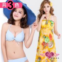 天使霓裳 海洋系女孩 三件式鋼圈比基尼泳裝(共三色M~XL) SQ12079