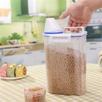 PUSH!廚房居家用品儲米桶箱密封防蟲防潮加厚塑膠米桶雜糧儲存桶附量杯2KG I70-1二入