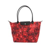 LONGCHAMP 長把M號摺疊水餃包 (紅色迷彩) 1899627379