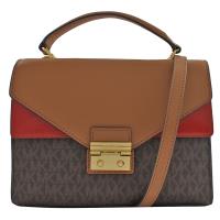 MICHAEL KORS Sloan Mini 拼色學院兩用鍊包.深咖