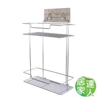 居家達人 環保無痕魔力貼掛勾-雙層收納置物架