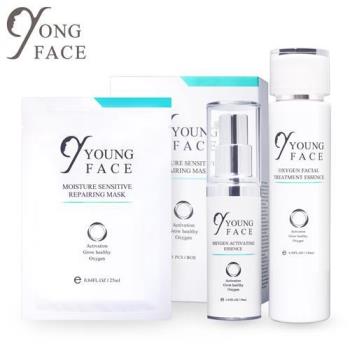 YONG FACE 雅菲思-涵氧賦活煥膚亮妍組(新膚露130ml+精華液30ml+修護面膜5片/盒)