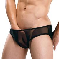 TIKU 梯酷 ~ 猛男呼吸款 全透明網料 性感三角男內褲 -黑色 (BN1766) M-3XL