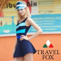 旅狐TRAVEL FOX 大女連身帶裙泳衣c18702