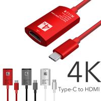 LONTION 4K高畫質視訊線!! TYPE C TO HDMI 視訊轉換線 適用手機 筆電 影音傳輸線