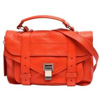 Proenza Schouler PS1 TINY LUX山羊皮手提/斜背包(小-橘紅)