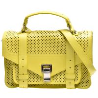 Proenza Schouler PS1 TINY Perforated山羊皮簍空手提/斜背包(小-螢光色)