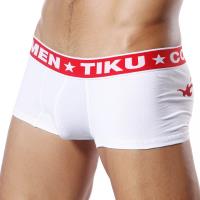 TIKU 梯酷 ~圖騰立體蛋袋 棉質平口男內褲-白 (WC1816)
