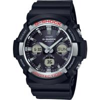 CASIO G-SHOCK 太陽能銀黑雙顯男錶(GAS-100-1A)