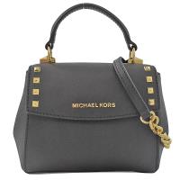 MICHAEL KORS Mini KARLA 鉚釘翻蓋金鍊兩用包.黑