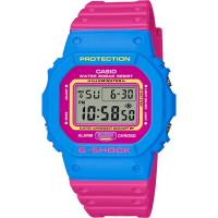 CASIO G-SHOCK 復刻街頭文化精神數位錶-桃紅X粉藍(DW-5600TB-4B)