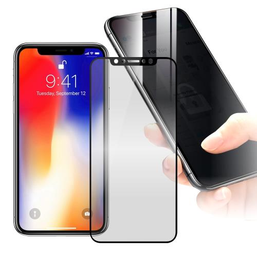 CITY for iPhone Xs Max 6.5吋 防偷窺玻璃滿版玻璃保護貼-黑