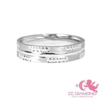 【CC DIAMOND】義大利18K金戒指 對戒系列 雪花男戒