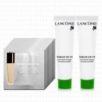 LANCOME蘭蔻 水感奇蹟恆久光粉底1mlx12+菁萃亮妍潔顏露15mlx2