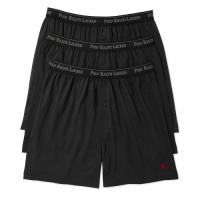Ralph Lauren 男時尚馬球針織鈕扣黑色四角內著3件組