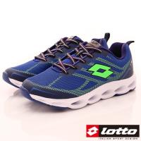 Lotto樂得-減震彈力運動鞋-SI636藍(男段)