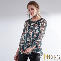 MONS典雅成熟浪漫花卉上衣