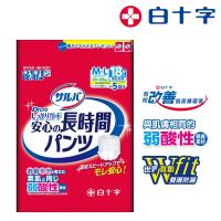 【白十字】雙層D超瞬吸防漏復健褲M-L(箱購54片/18片x3包-日本原裝進口)