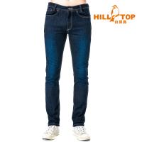 【hilltop山頂鳥】男款保暖修身牛仔褲H31MK7樣品黑色