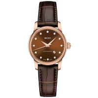 MIDO 美度 BARONCELLI 永恆系列 璀璨光耀機械女錶(咖啡/29mm) M76003648