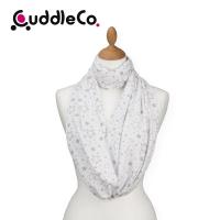 英國CuddleCo 多功能時尚造型哺乳圍巾-米白星星