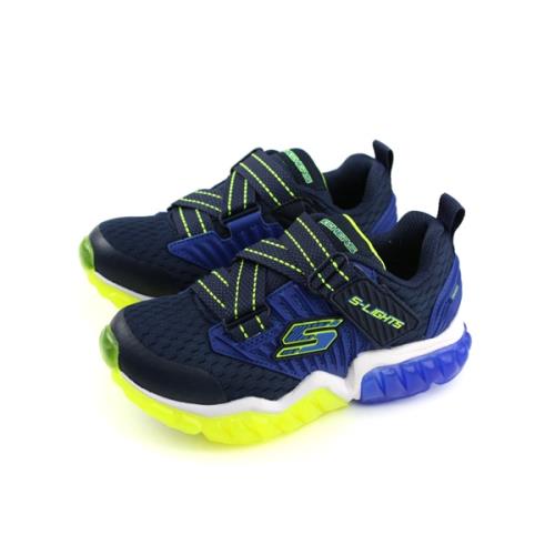 SKECHERS LIGHTS 運動鞋 電燈鞋 深藍色 中童 童鞋 90721LNVLM no863